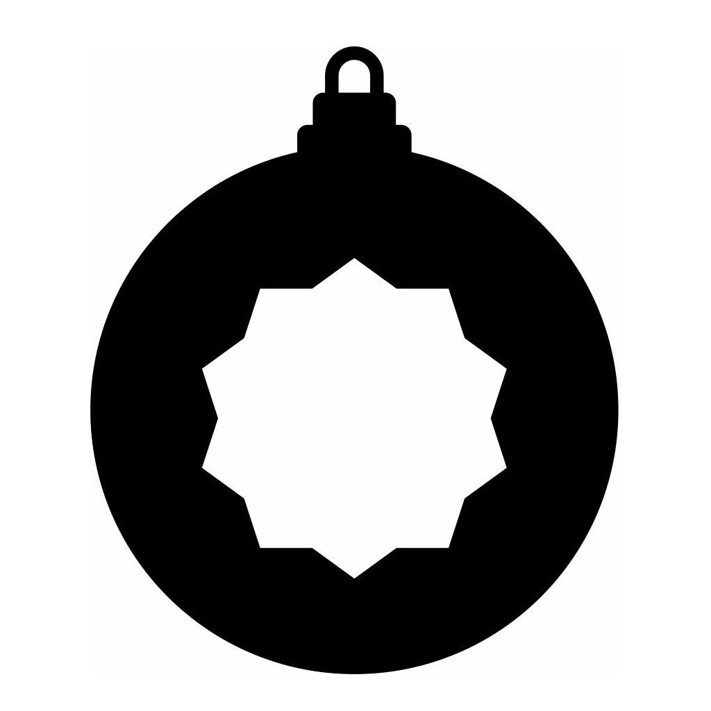Laser Cut 10 Pointed Star Bauble Vector