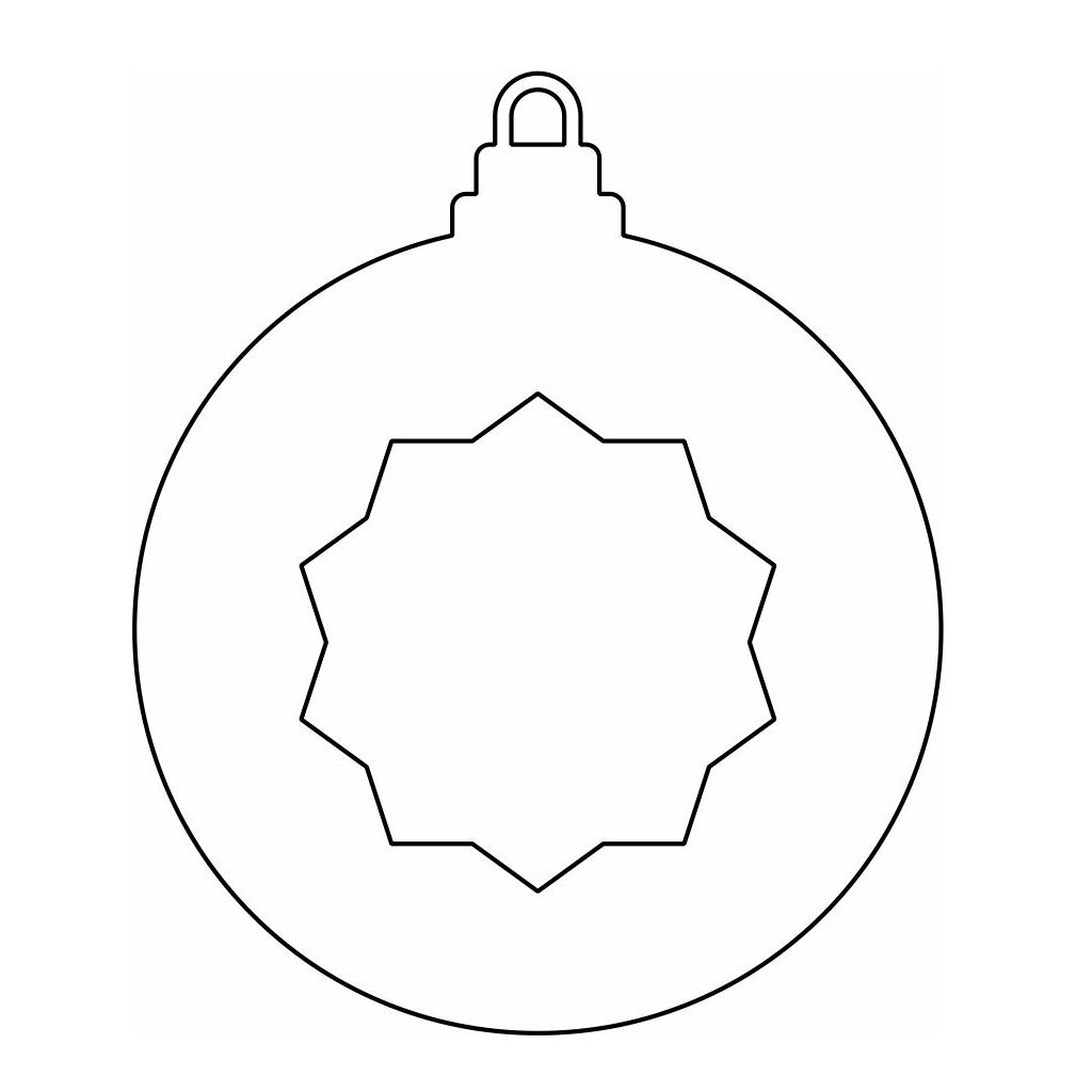 Laser Cut 10 Pointed Star Bauble Vector
