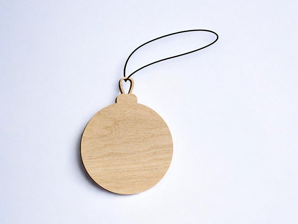 Laser Cut Christmas Craft Bauble Blank Vector