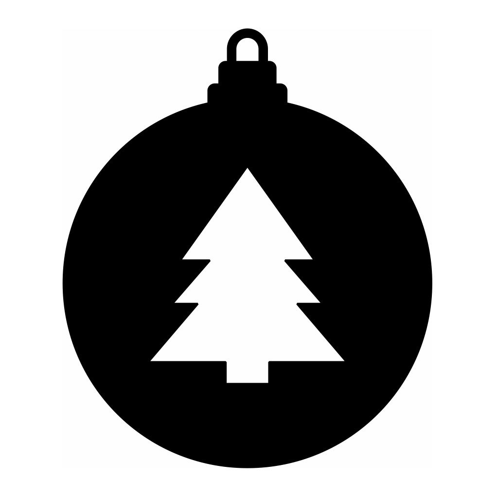 Laser Cut Christmas Tree Cutout Bauble Vector