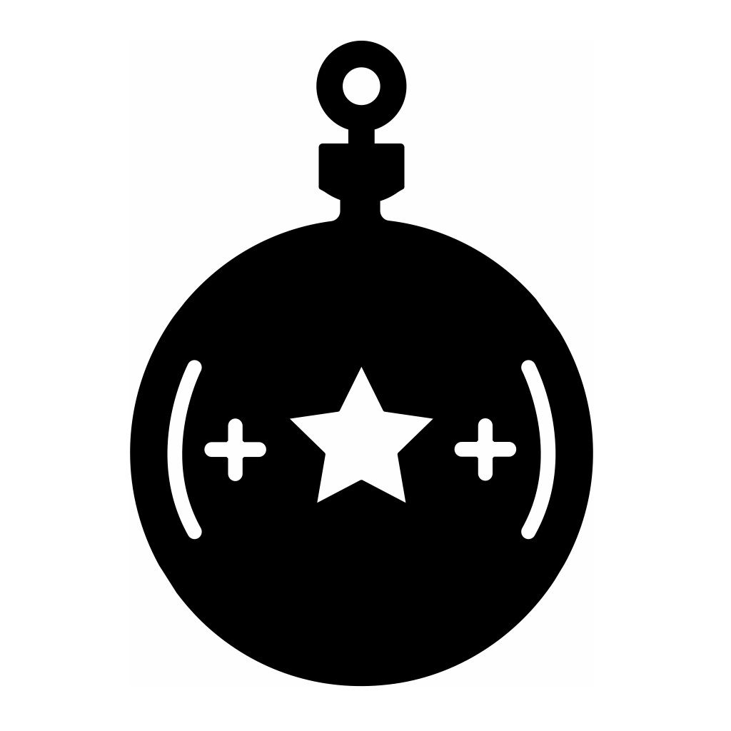 Laser Cut Christmas Ornament with Math Symbols Vector
