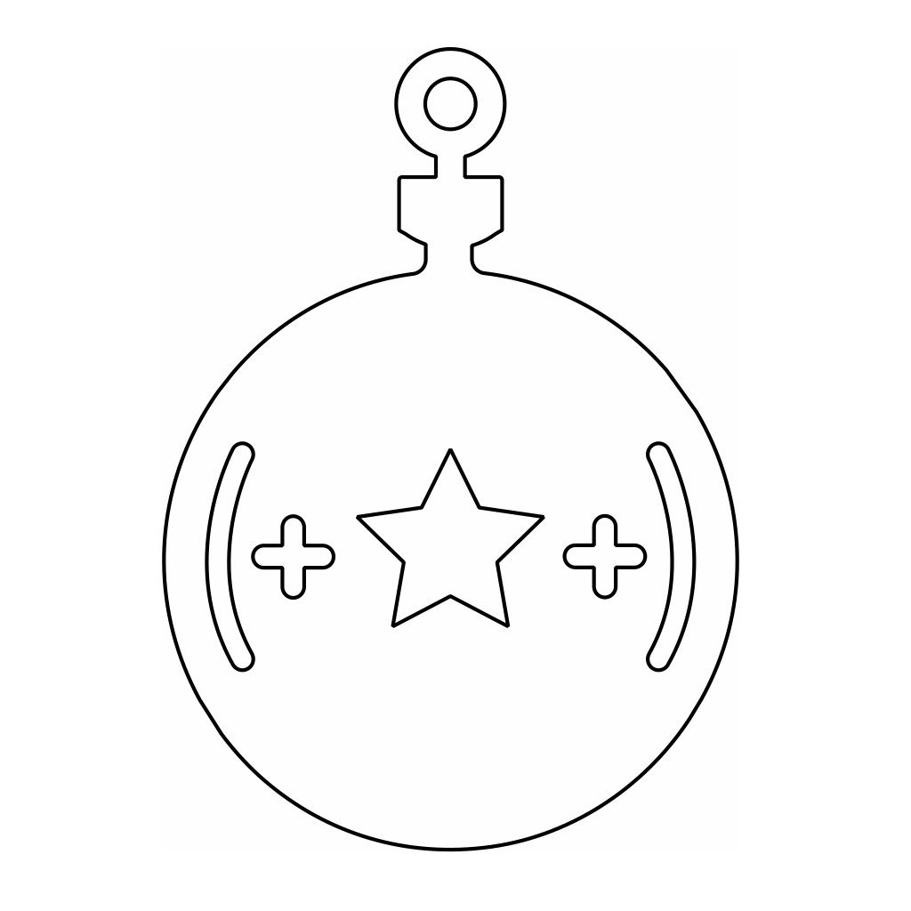 Laser Cut Christmas Ornament with Math Symbols Vector