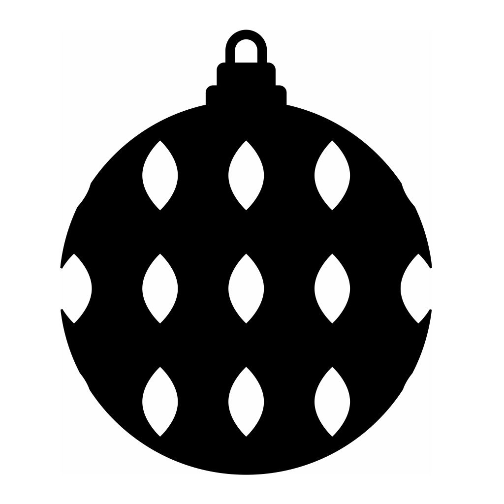 Laser Cut Christmas Ball Decoration Vector
