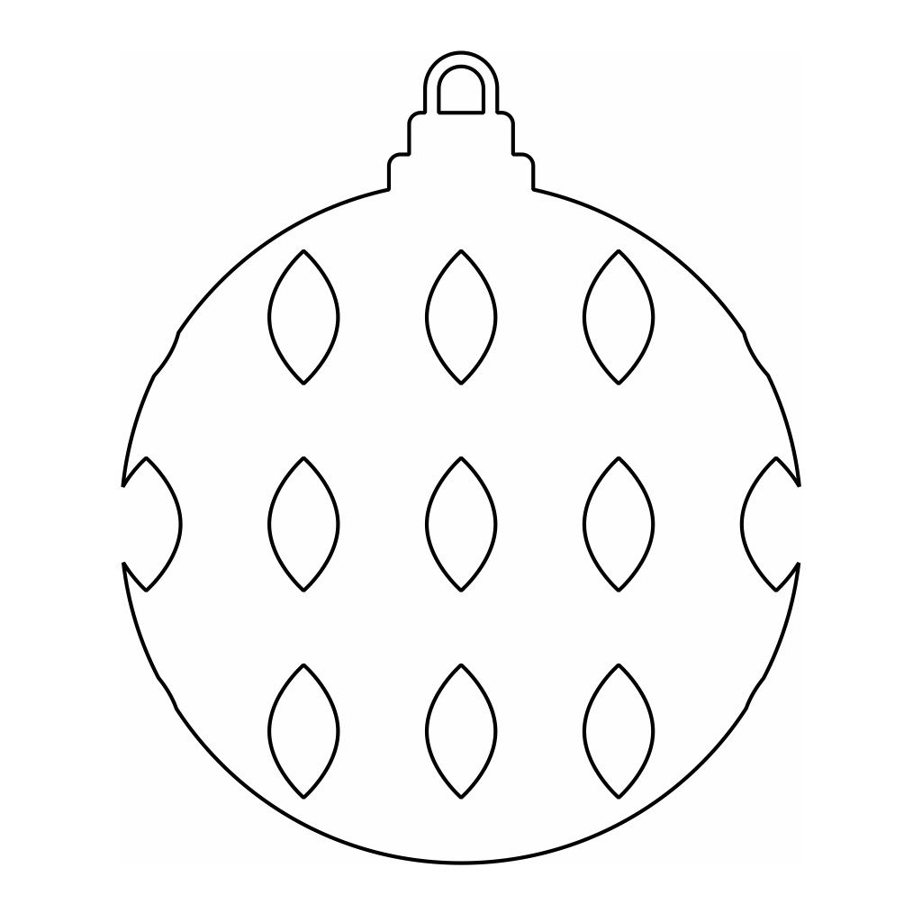 Laser Cut Christmas Ball Decoration Vector