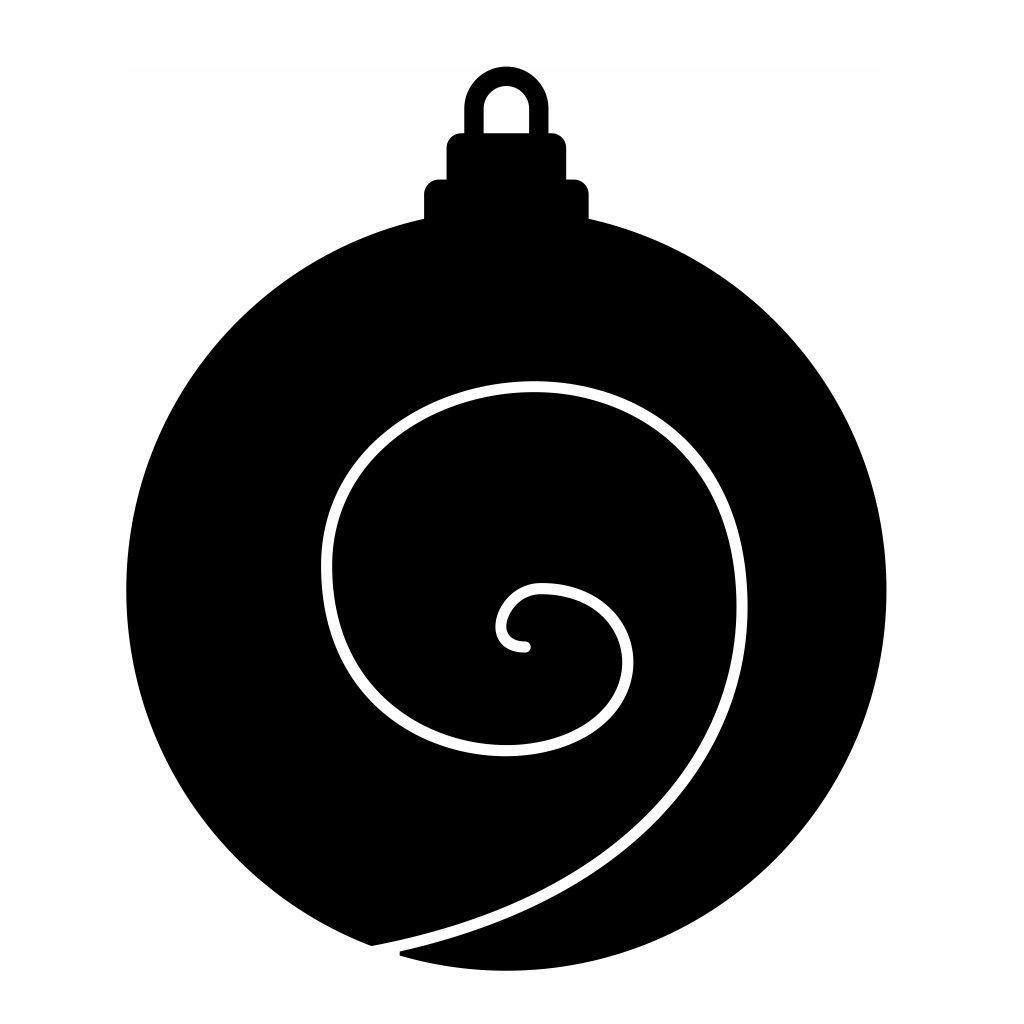 Laser Cut Spiral Christmas Bauble Vector
