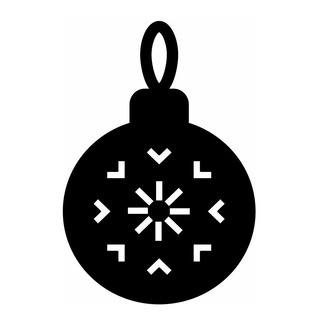 Laser Cut Holiday Bauble Christmas Ornament Vector