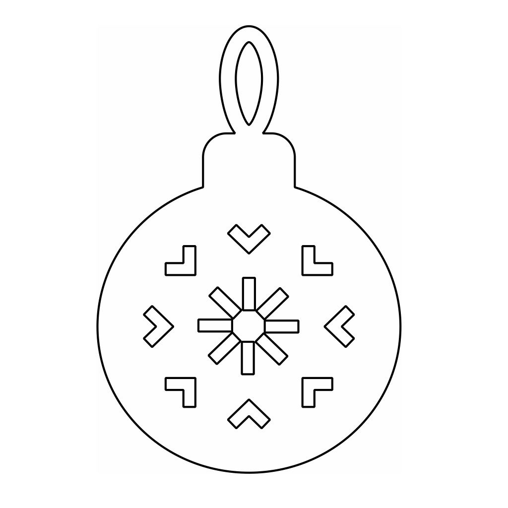 Laser Cut Holiday Bauble Christmas Ornament Vector
