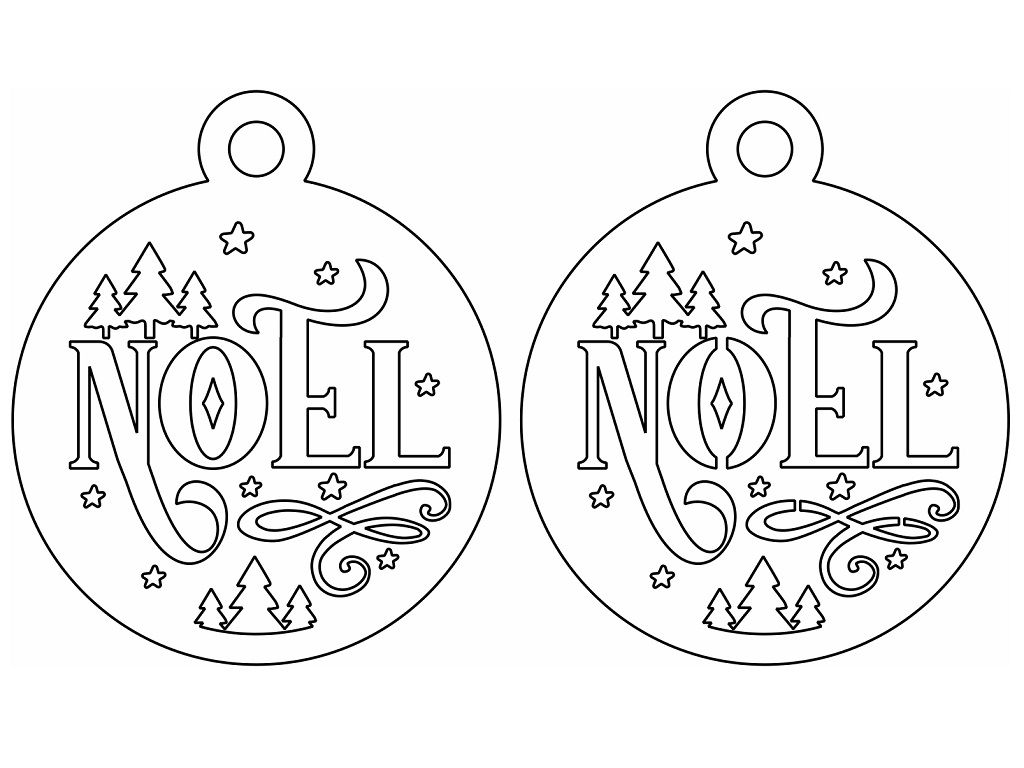 Laser Cut Noel Christmas Bauble Vector