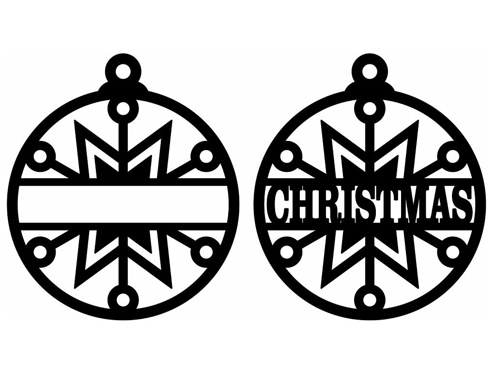 Laser Cut Personalized Christmas Decoration Vector