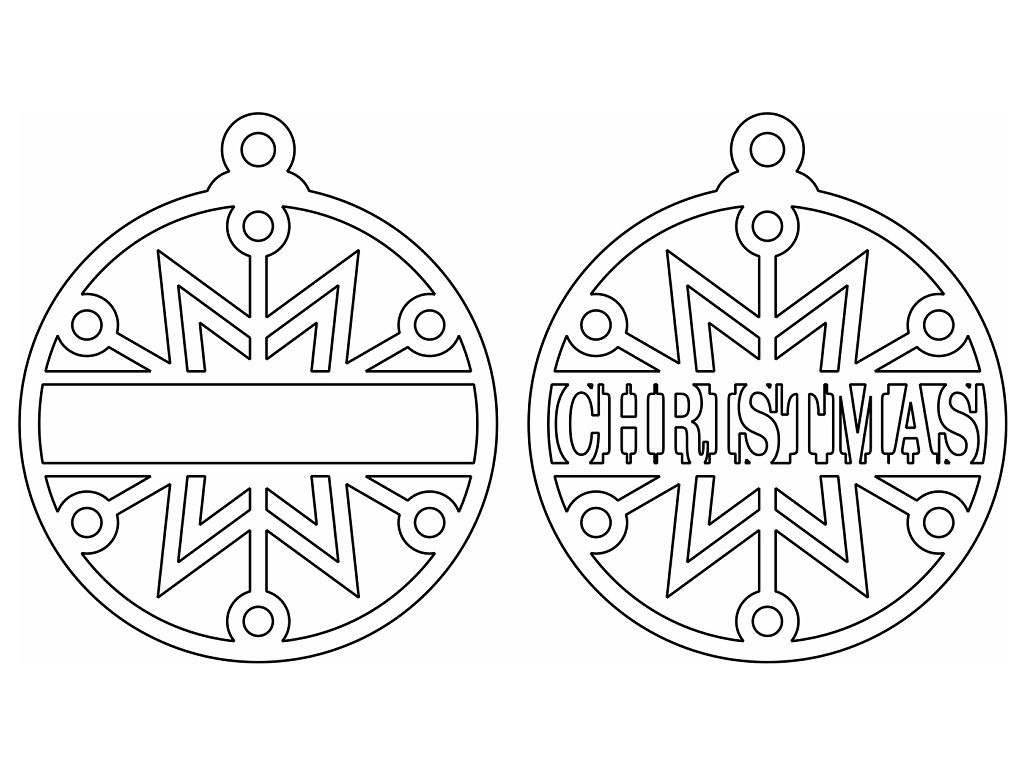 Laser Cut Personalized Christmas Decoration Vector