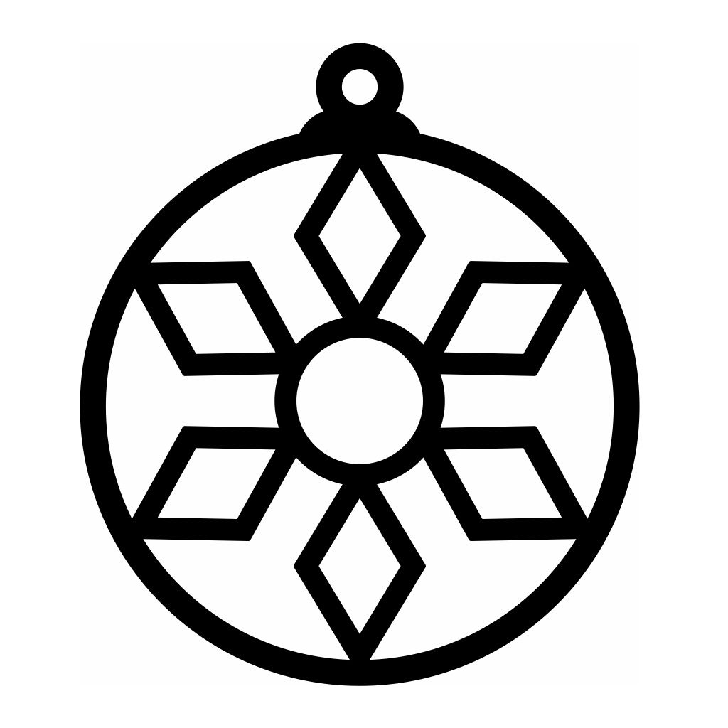 Laser Cut Snowflake Christmas Ball Vector