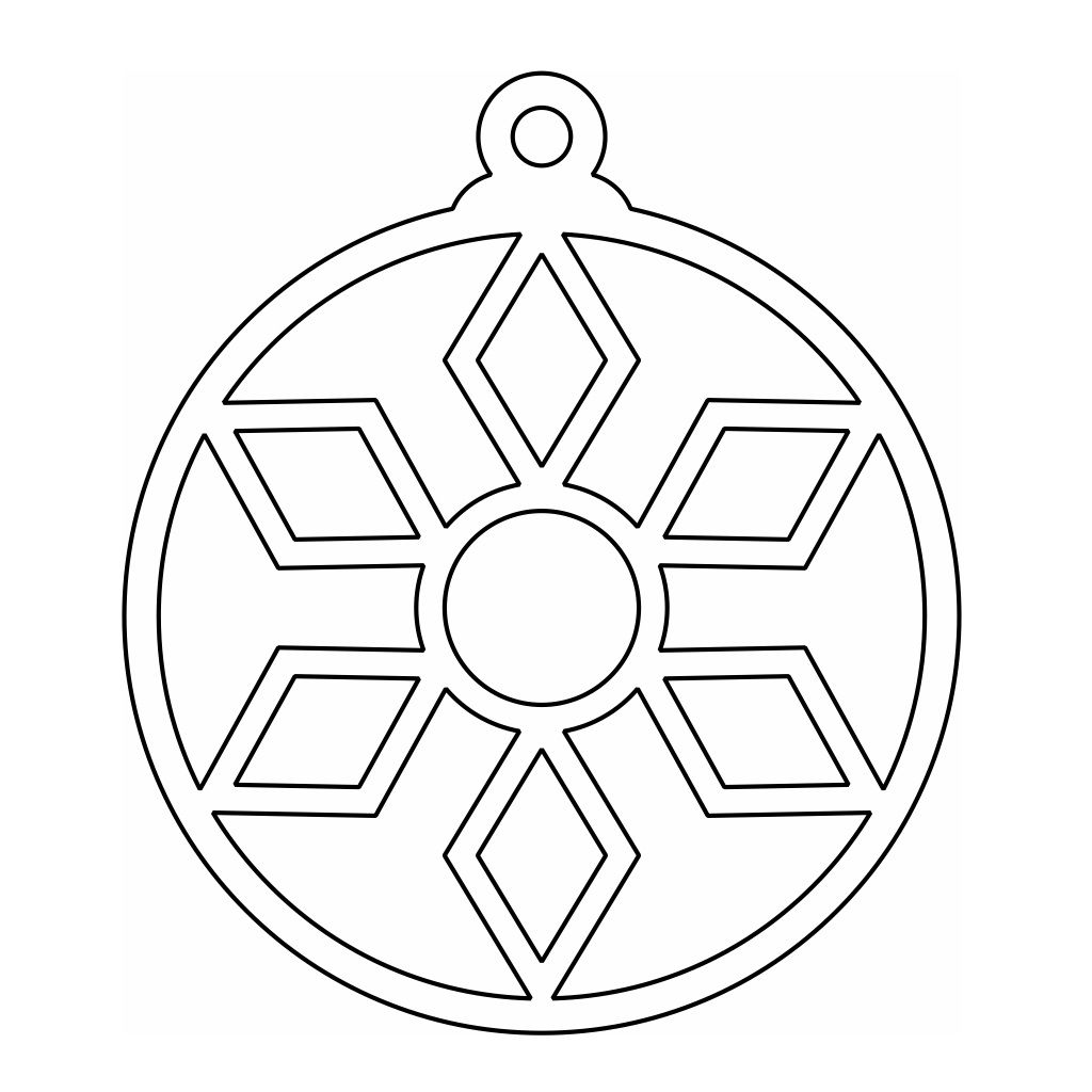 Laser Cut Snowflake Christmas Ball Vector