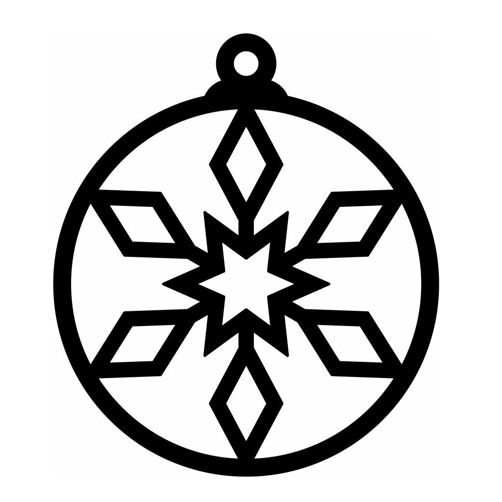 Laser Cut Snowflake Star Christmas Ornament Vector