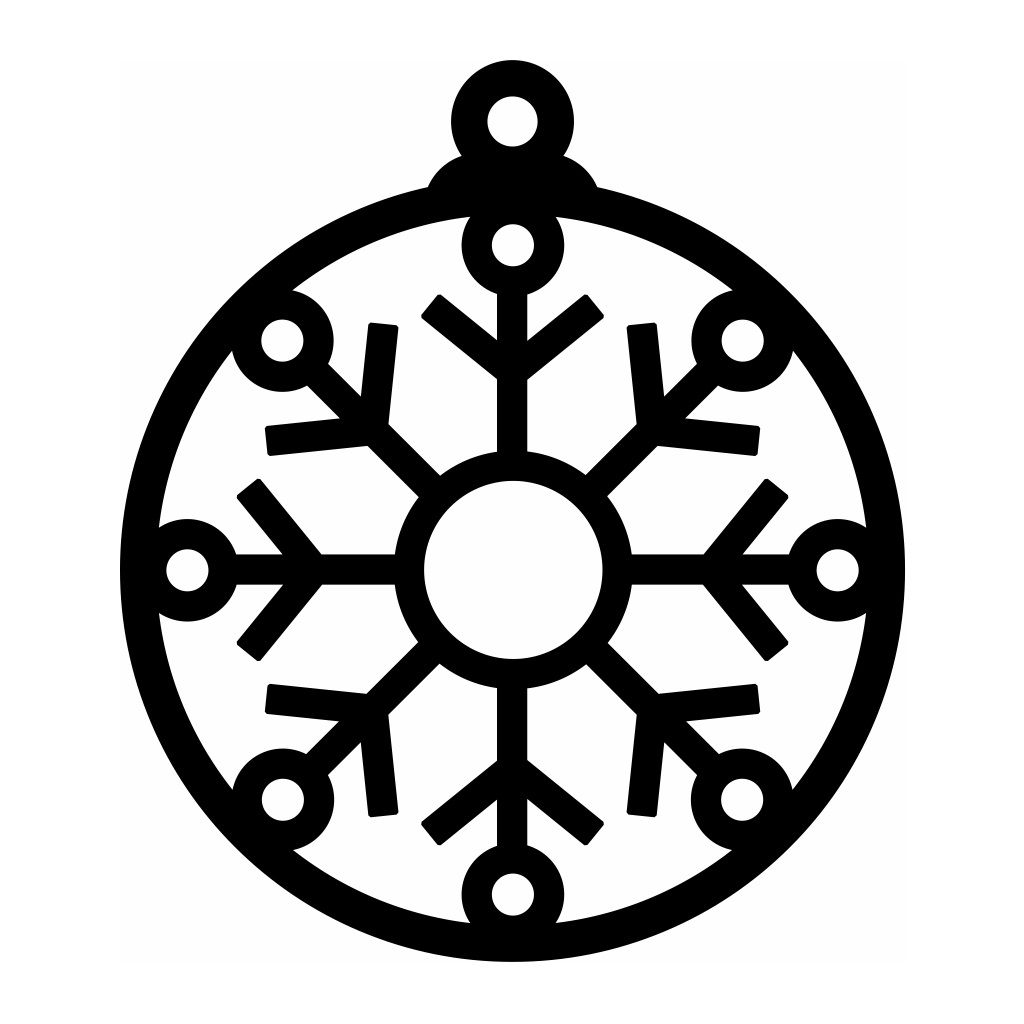 Laser Cut Christmas Decoration with Snowflake Vector