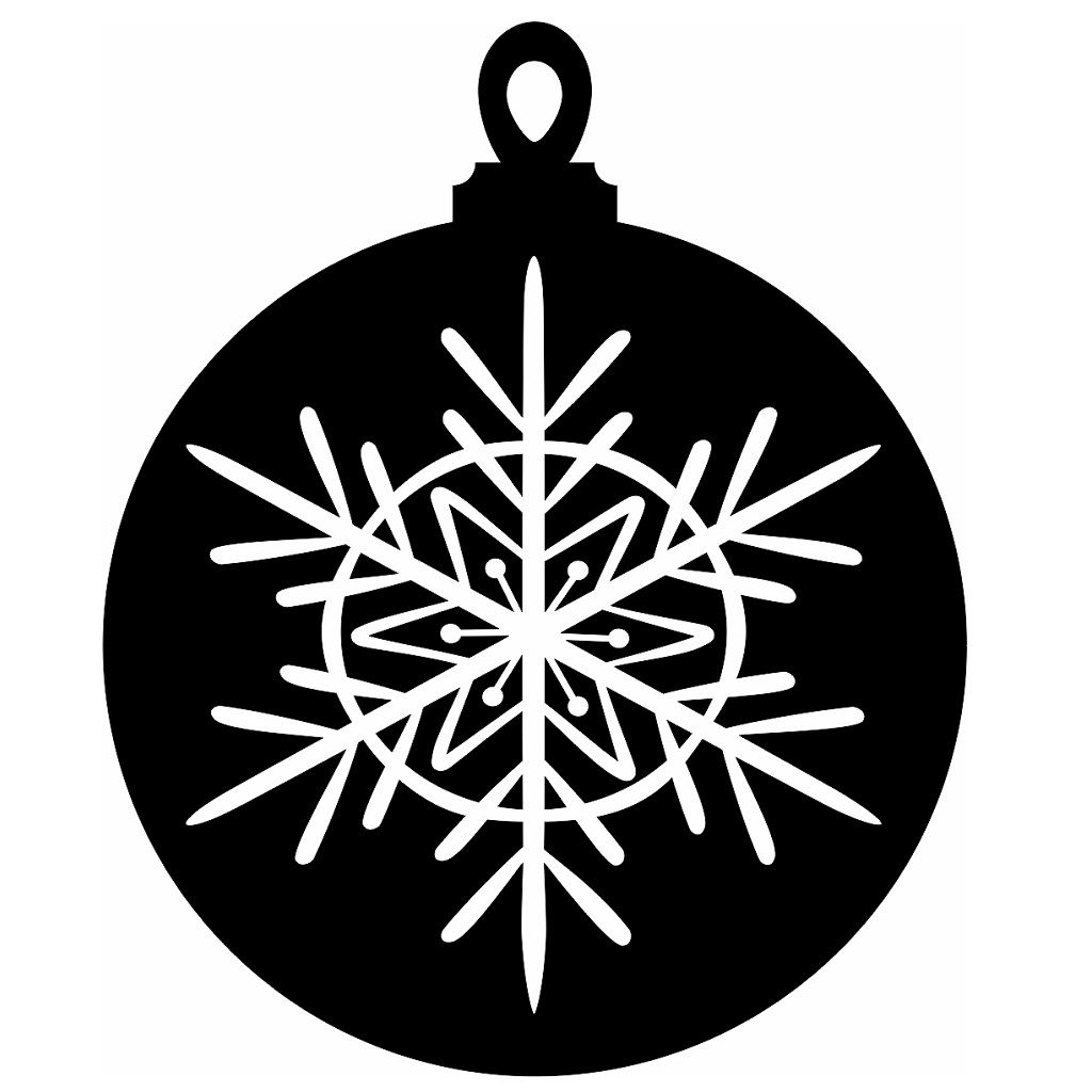 Laser Cut Intricate Snowflake Christmas Bauble Vector