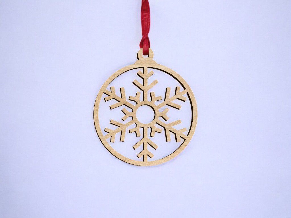 Laser Cut Snowflake Christmas Decoration Ball Vector
