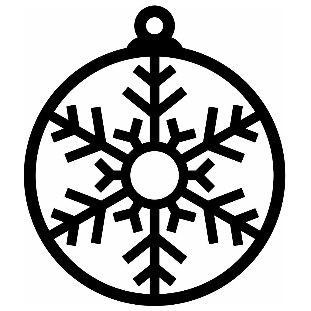 Laser Cut Snowflake Christmas Decoration Ball Vector