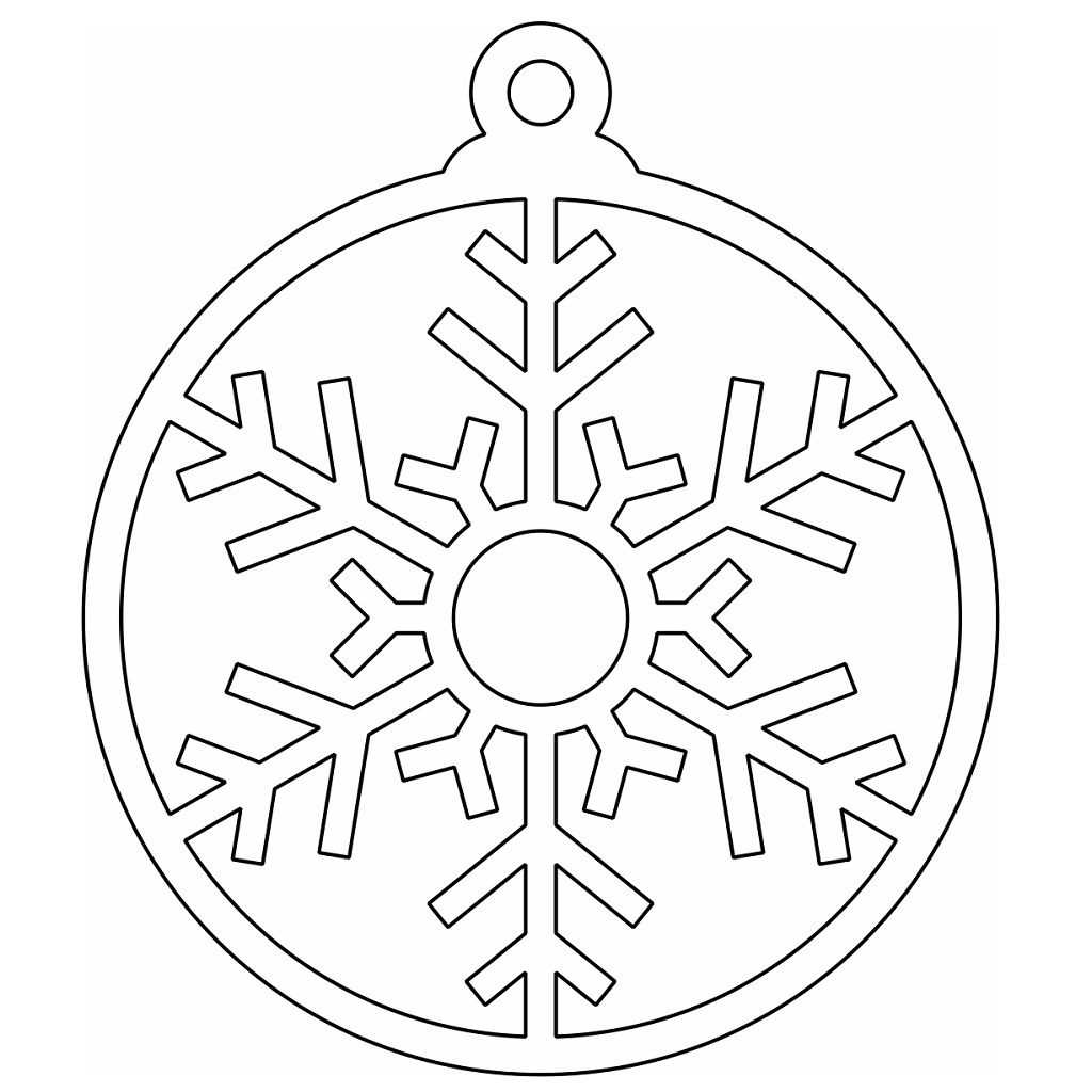 Laser Cut Snowflake Christmas Decoration Ball Vector