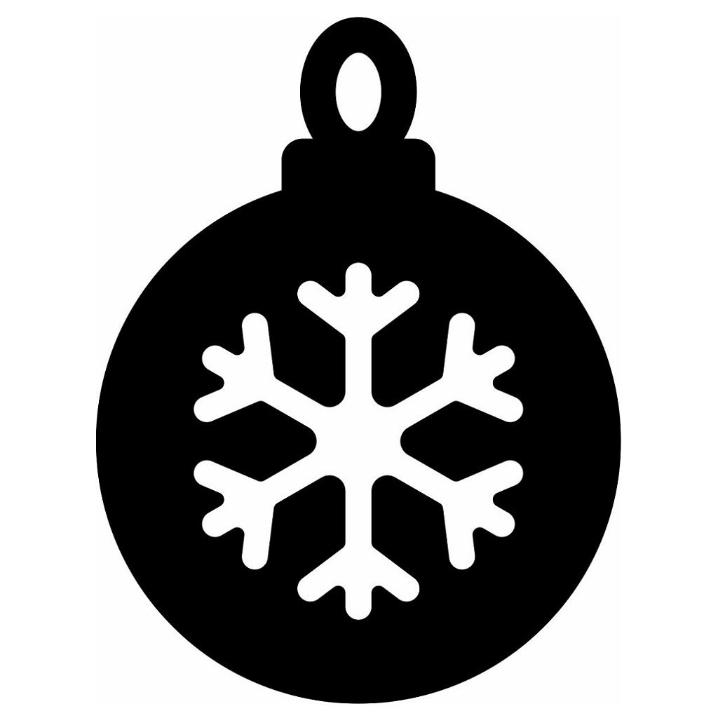 Laser Cut Christmas Bauble with Snowflake Cutout Vector