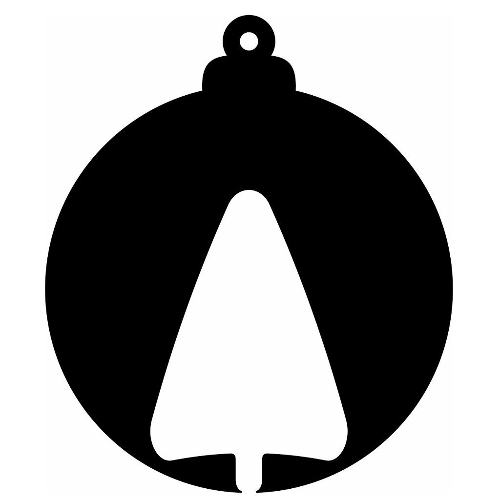 Laser Cut Christmas Tree Hanging Decoration Vector