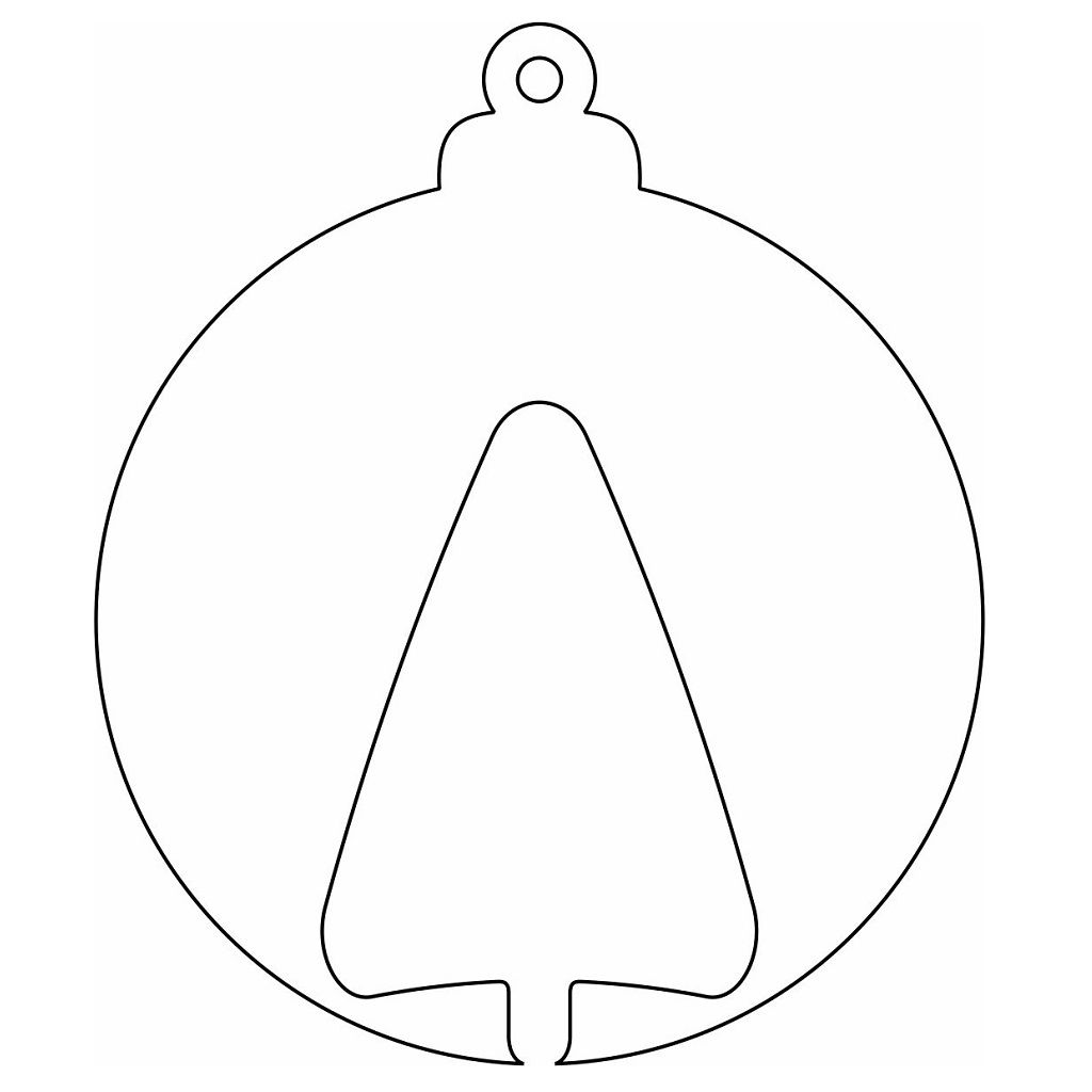 Laser Cut Christmas Tree Hanging Decoration Vector