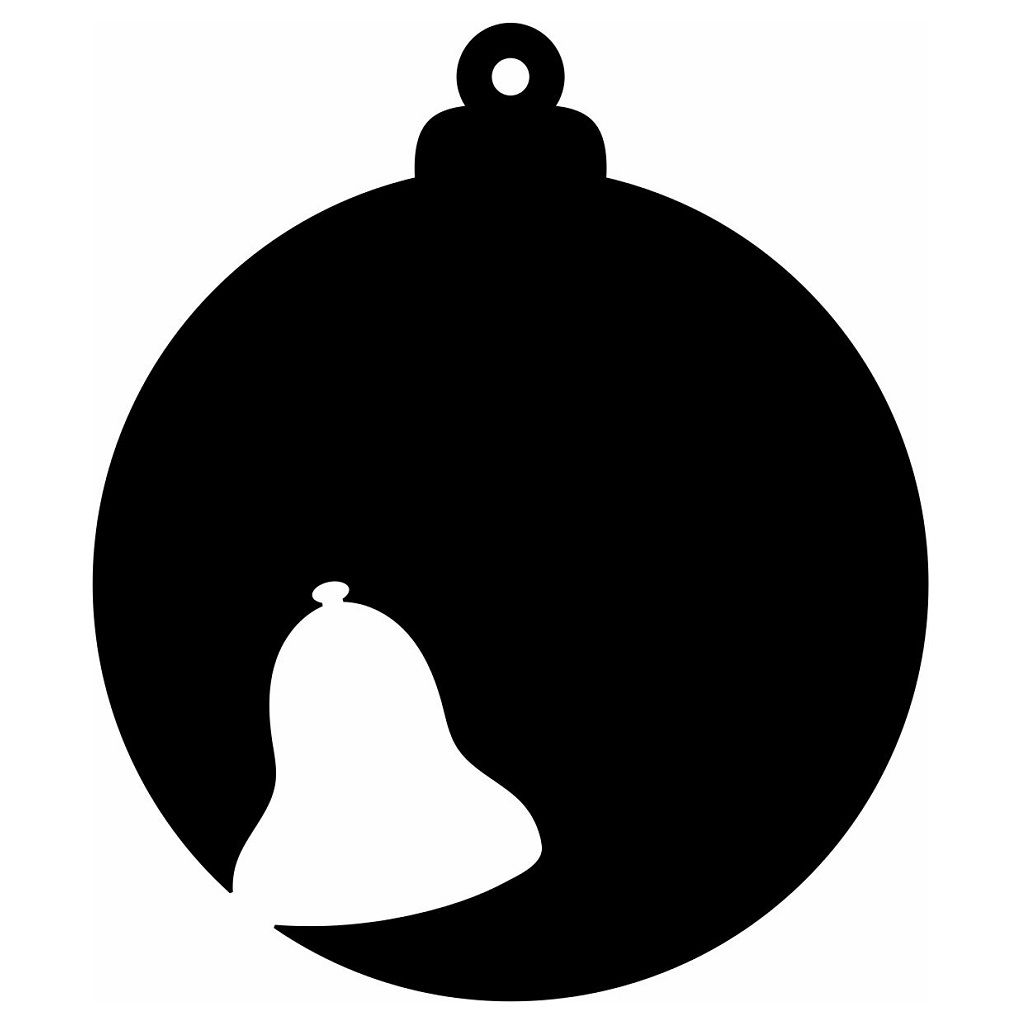 Laser Cut Christmas Bell Bauble Vector
