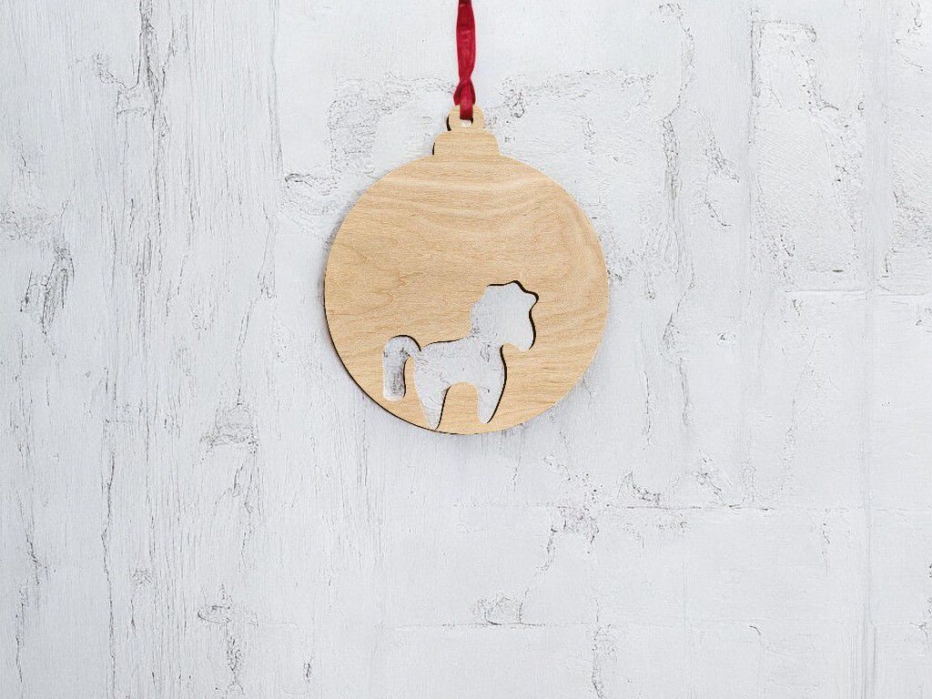 Laser Cut Christmas Horse Bauble Vector