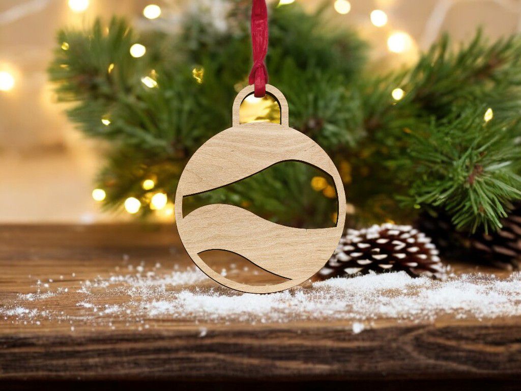 Laser Cut Christmas Decor Ball Vector