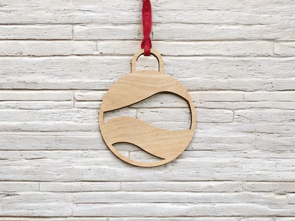 Laser Cut Christmas Decor Ball Vector