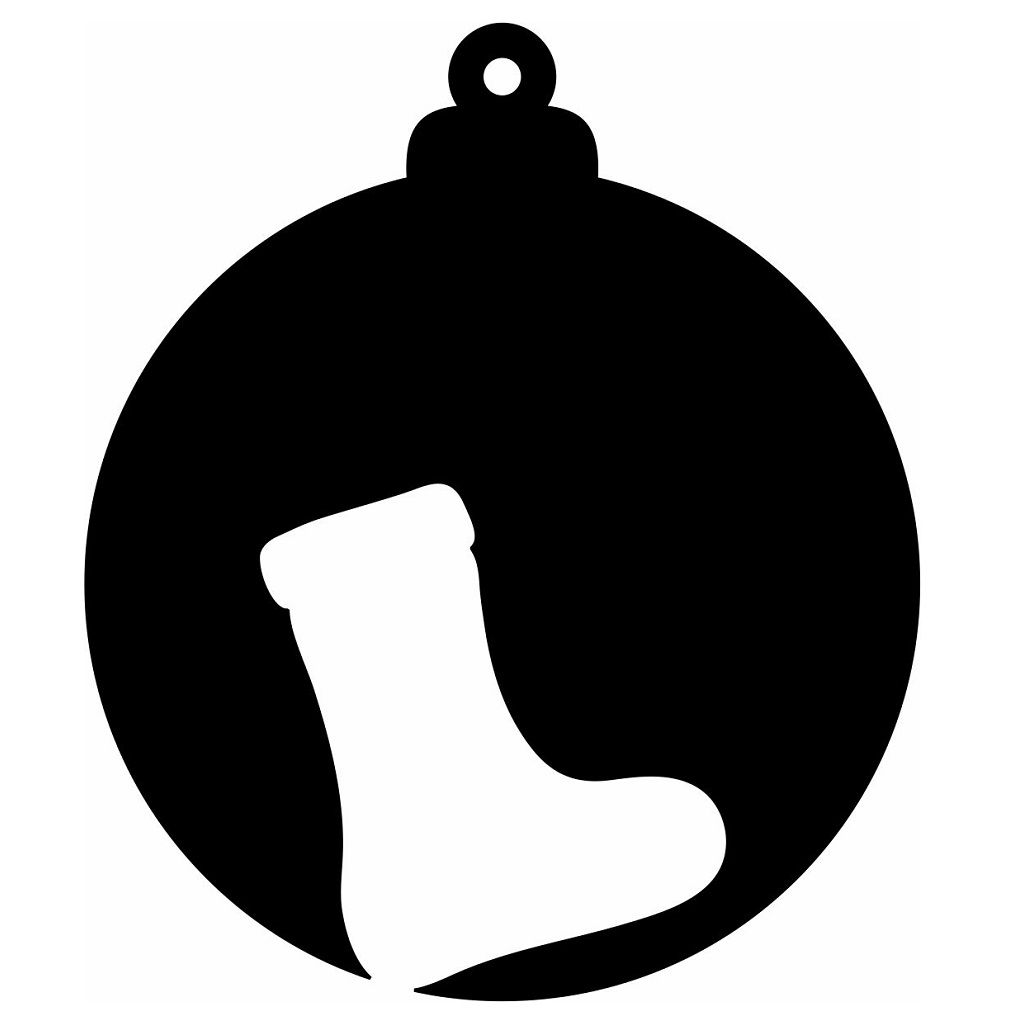 Laser Cut Stocking Christmas Tree Bauble Vector