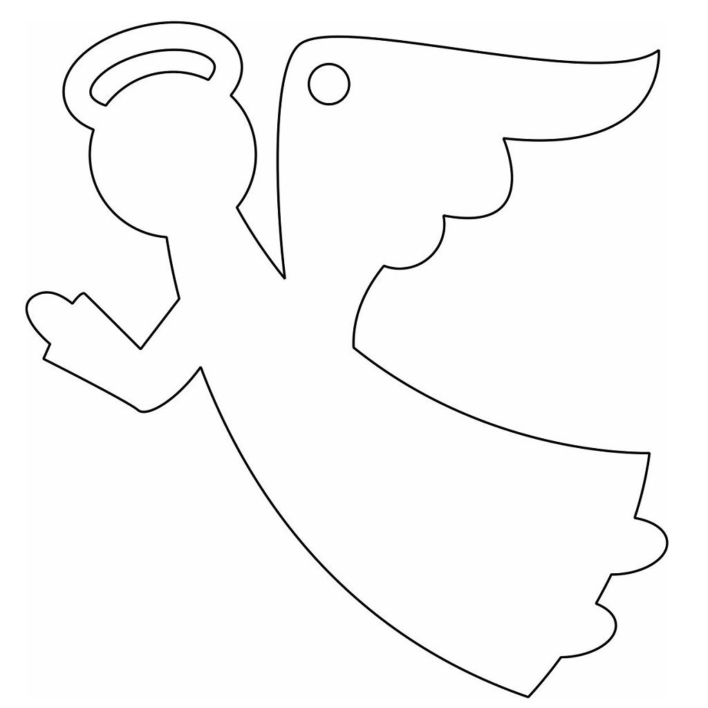 Laser Cut Christmas Angel Ornament Vector