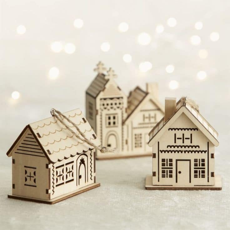 3D Tiny Wood House Laser Cut File