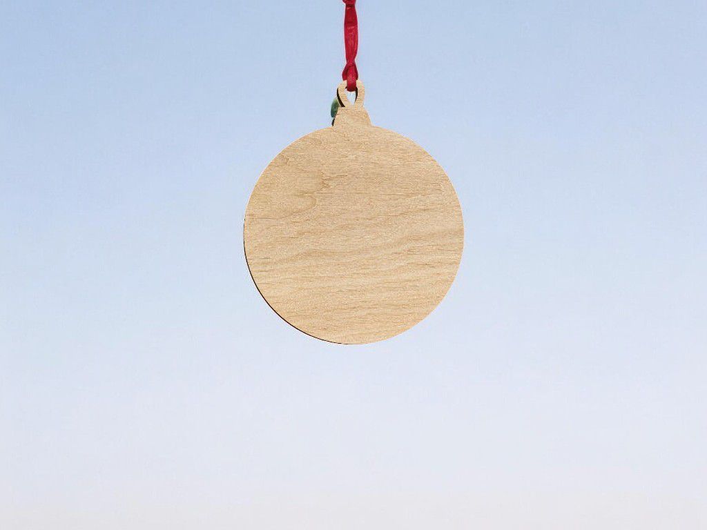 Laser Cut Christmas Craft Ball Ornament Vector