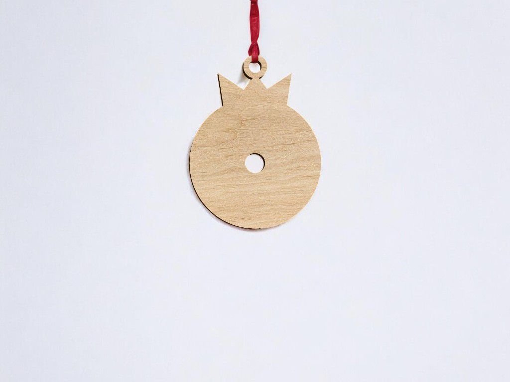 Laser Cut Decorative Christmas Bauble Blank Vector