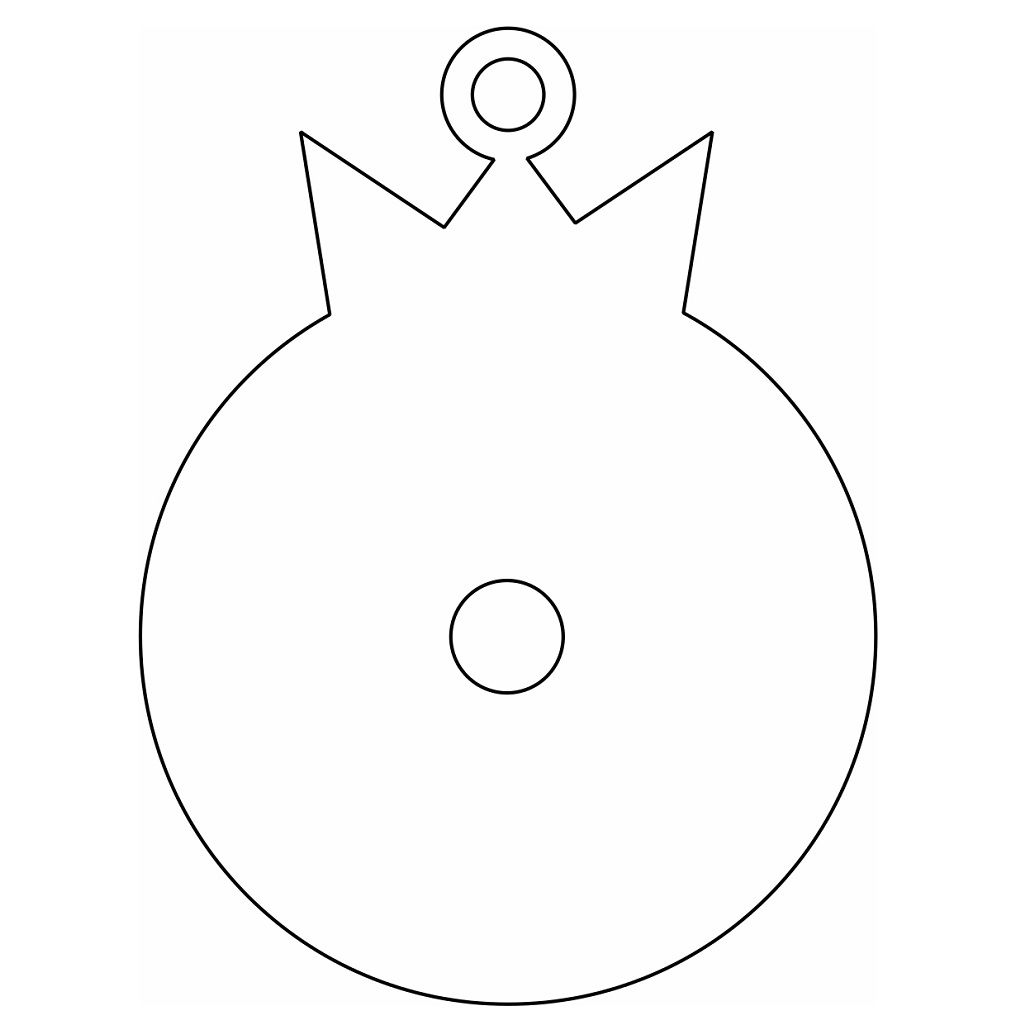 Laser Cut Decorative Christmas Bauble Blank Vector