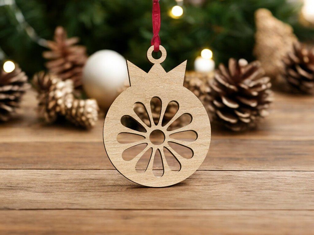 Laser Cut Decorative Floral Bauble Vector