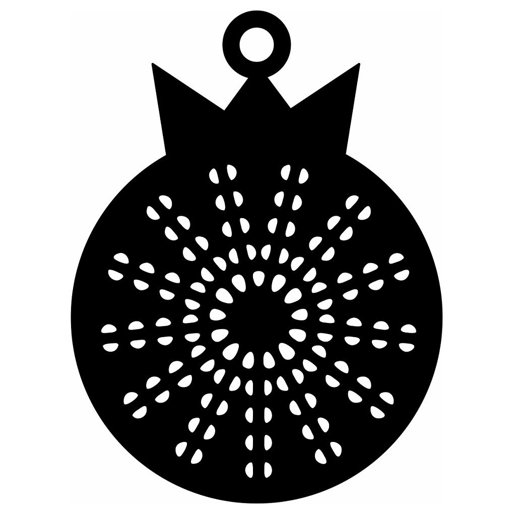 Laser Cut Decorative Christmas Tree Ball Vector
