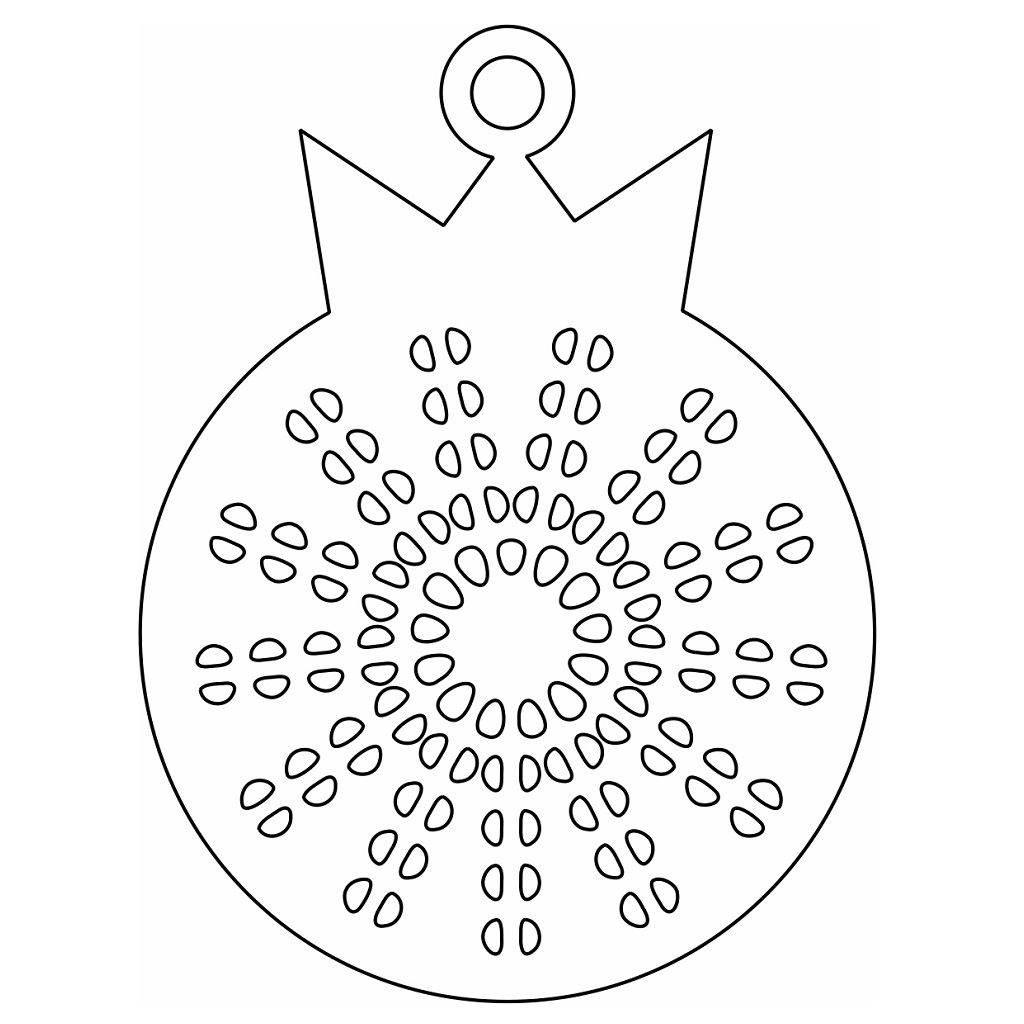 Laser Cut Decorative Christmas Tree Ball Vector