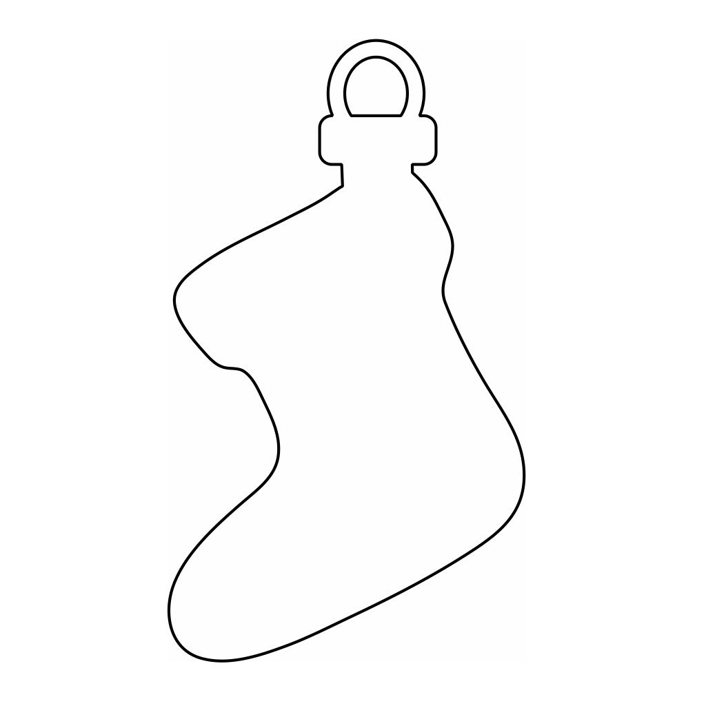 Laser Cut Stocking Ornament Craft Vector