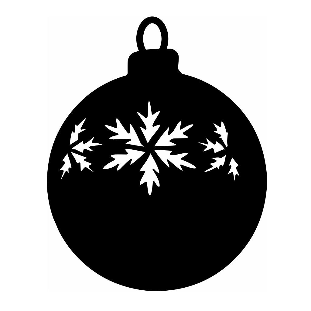 Laser Cut Floral Design Christmas Ball Vector