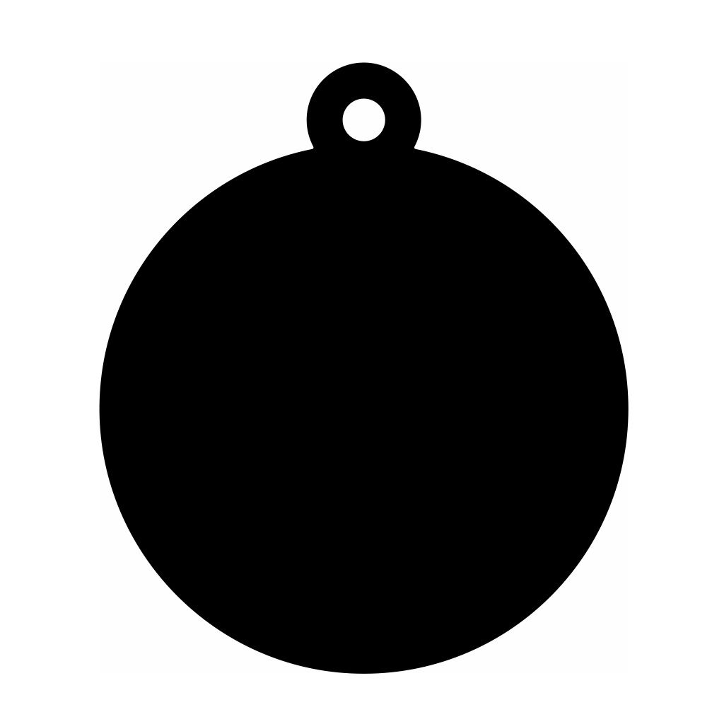 Laser Cut Wooden Christmas Bauble Blank Vector