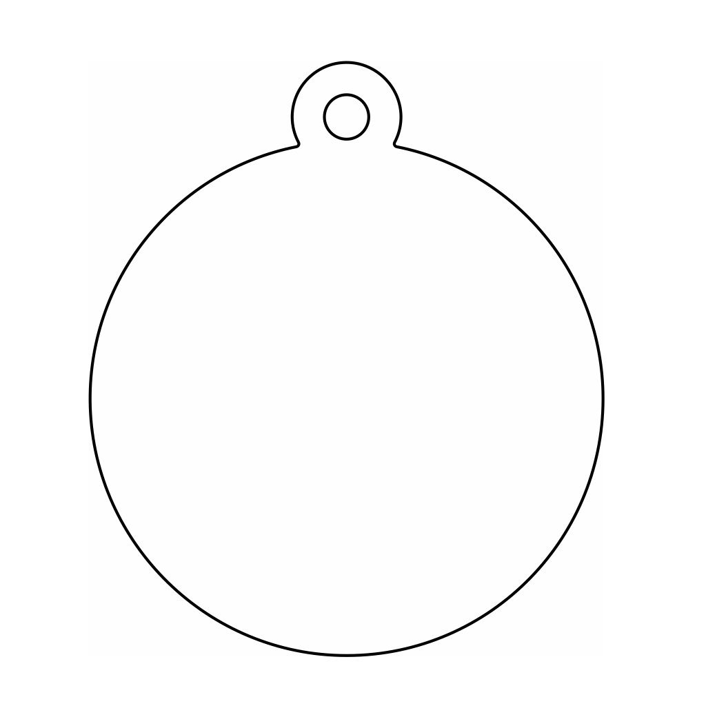 Laser Cut Wooden Christmas Bauble Blank Vector