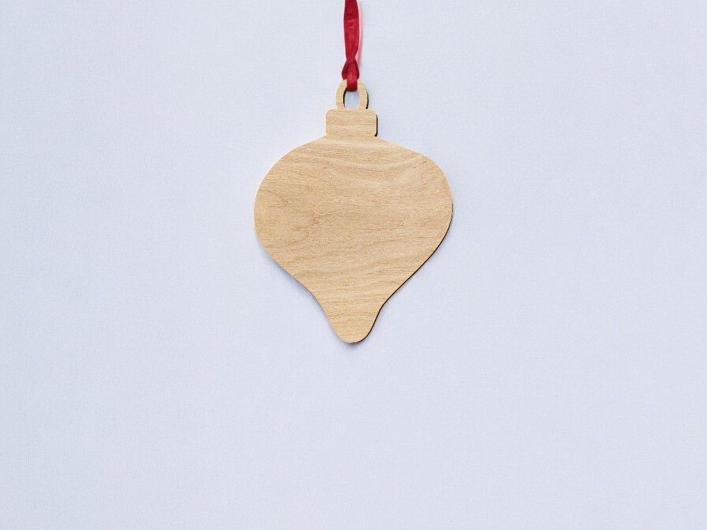 Laser Cut Teardrop Bauble Blank Vector