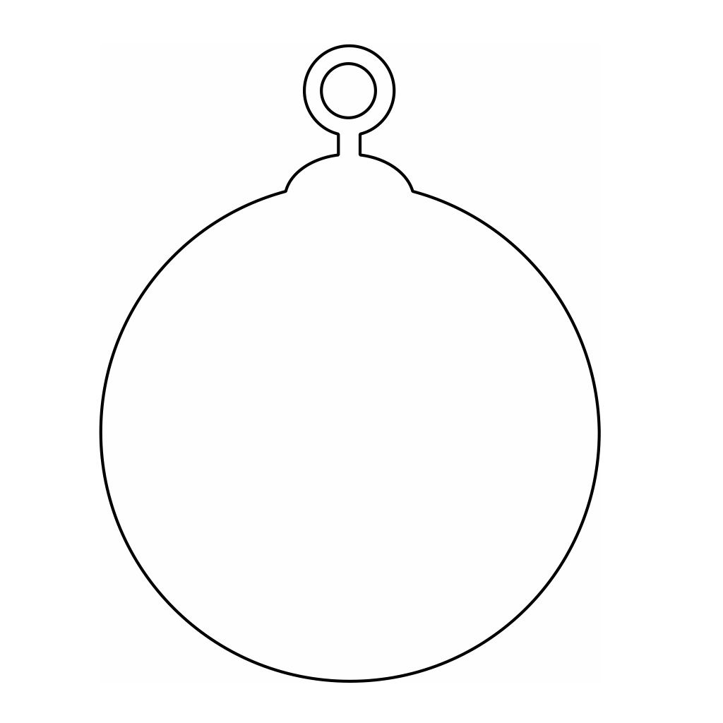 Laser Cut Christmas Bauble Craft Vector
