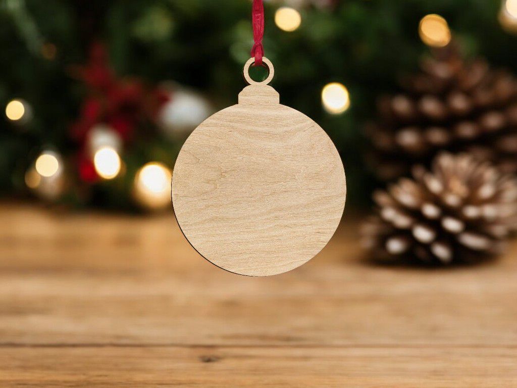 Laser Cut Wooden Christmas Decoration Craft Vector