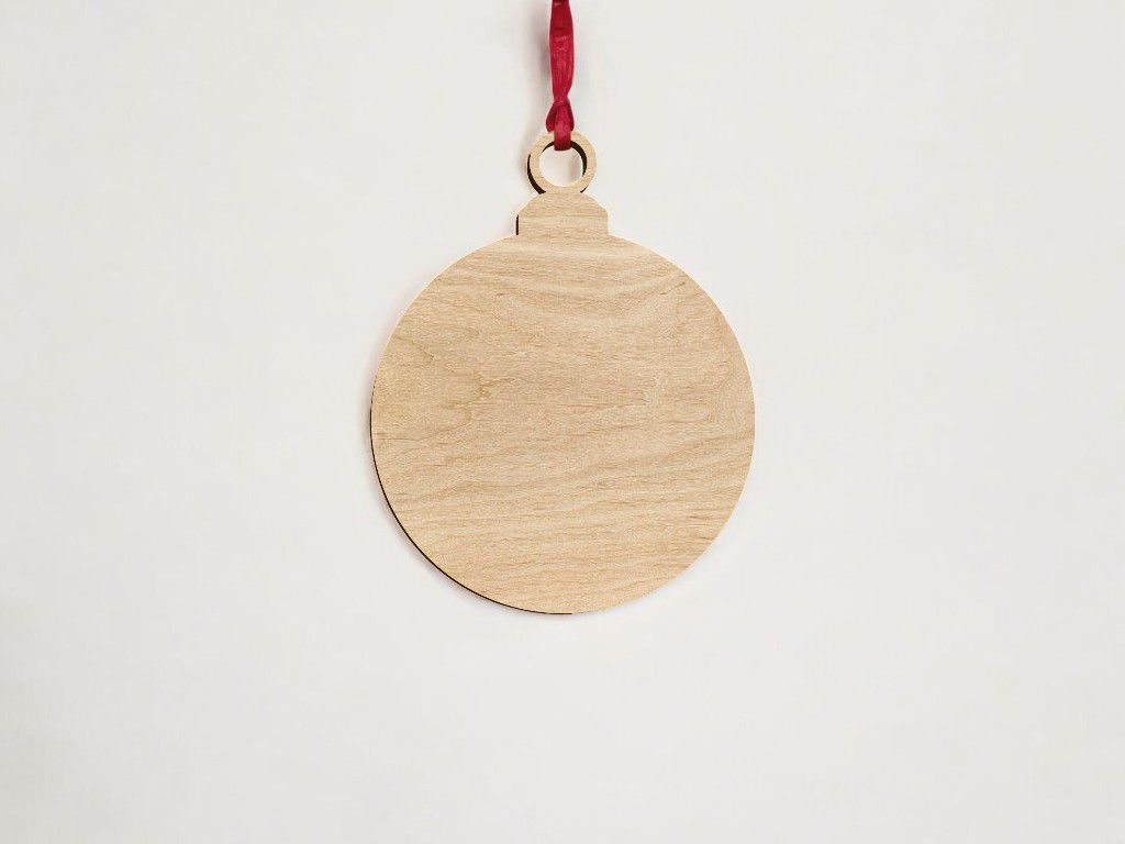 Laser Cut Wooden Christmas Decoration Craft Vector