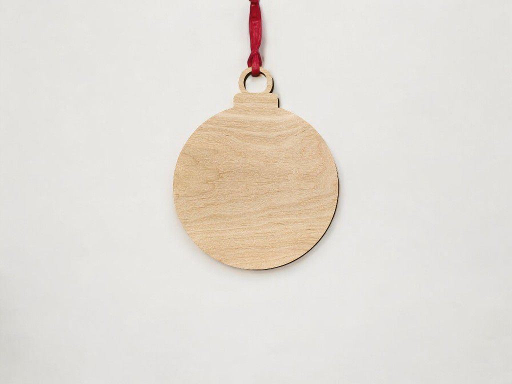 Laser Cut Blank Christmas Bauble Ornament Vector