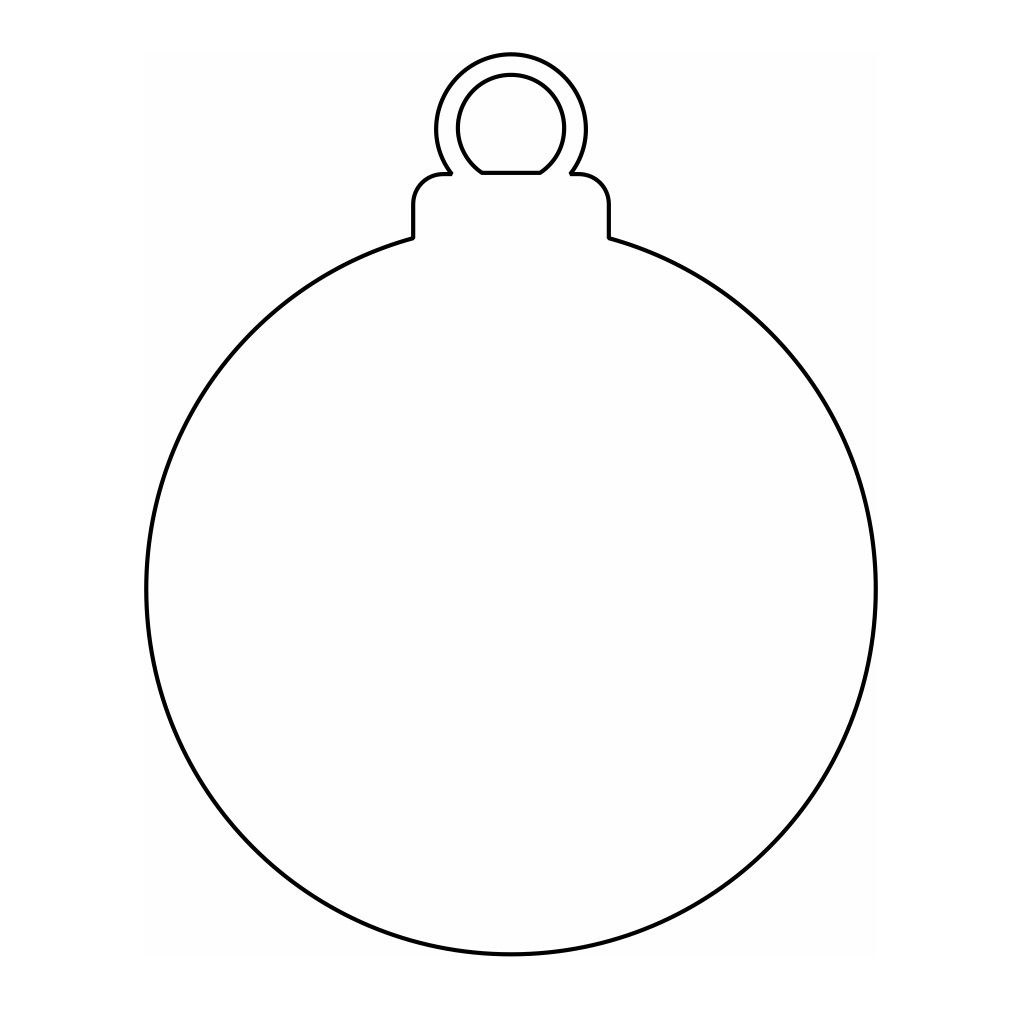 Laser Cut Blank Christmas Bauble Ornament Vector
