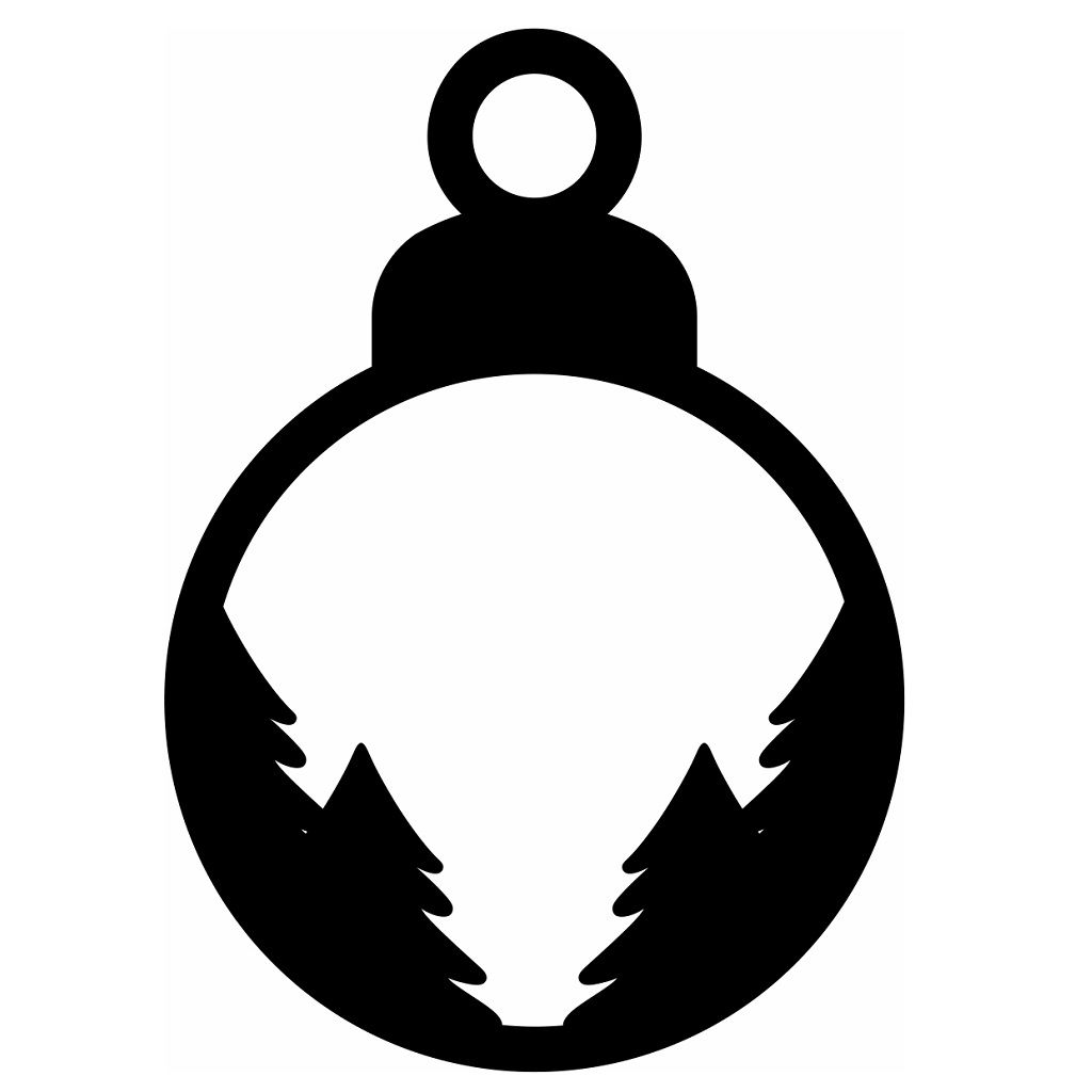 Laser Cut Pine Tree Christmas Ornament Vector