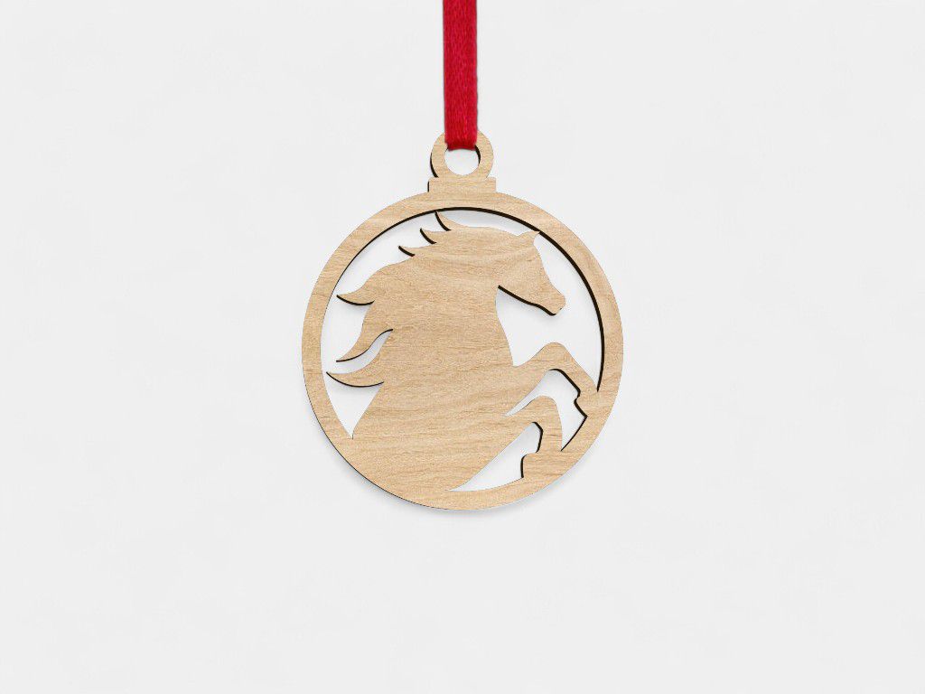 Laser Cut Horse Bauble Vector